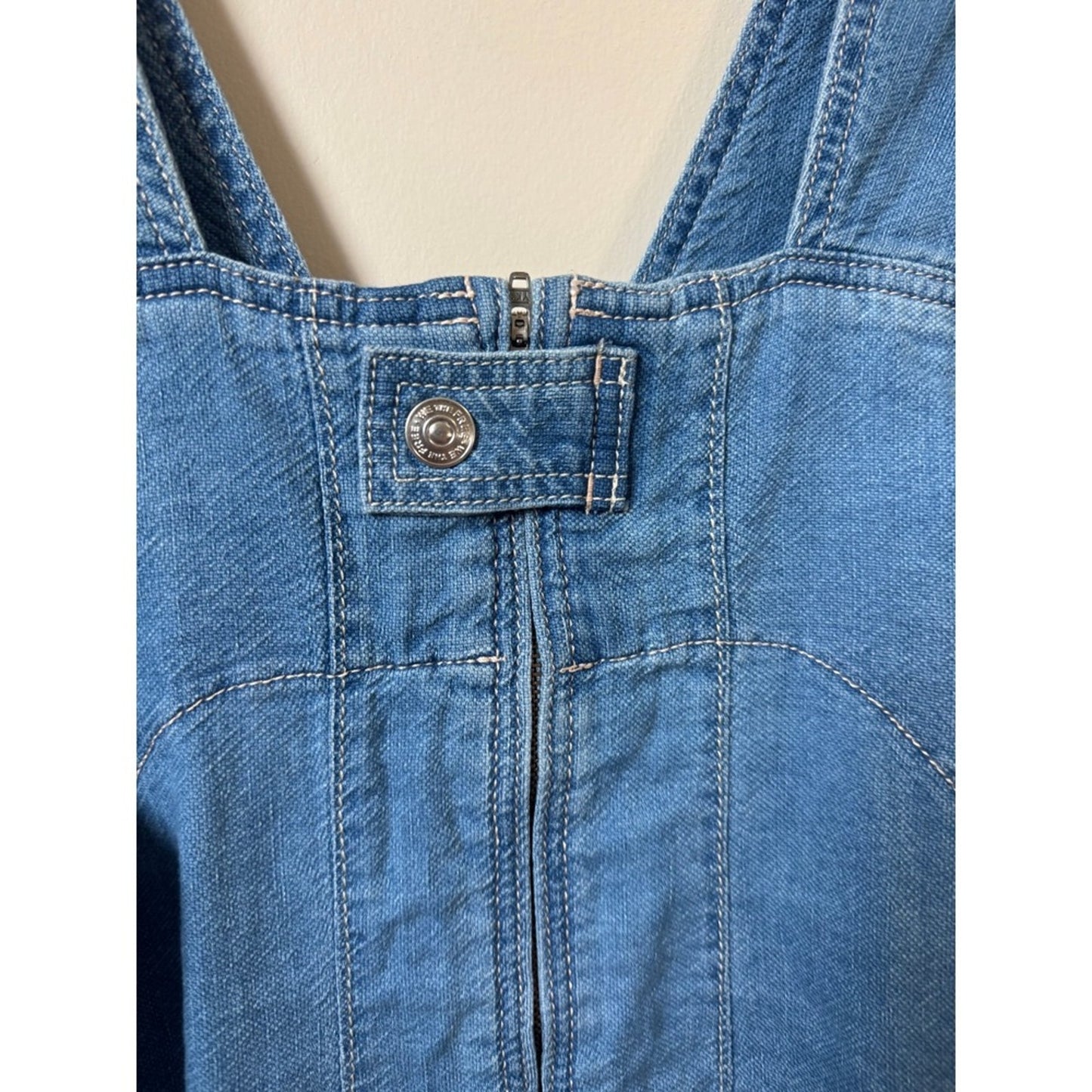 We The Free Free People Denim Shortalls Medium Wash Blue XS