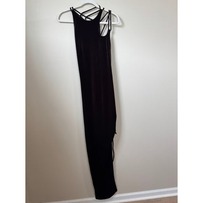 MONSE BROWN VELVET CUT OUT LACE UP DRESS SZ 8