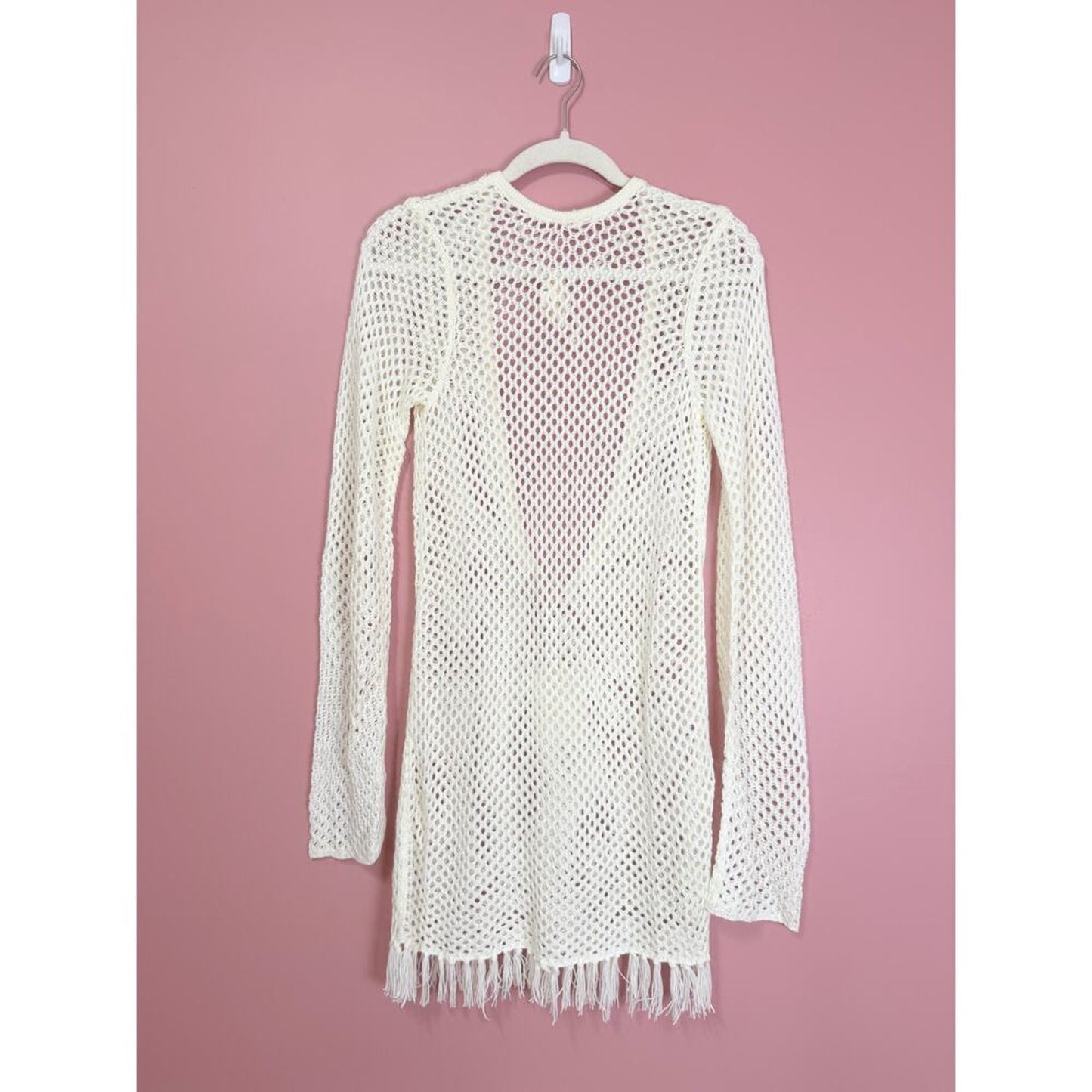 Show Me Your‎ Mumu Castaway Tunic in White Crochet Size Medium
