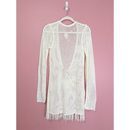 Show Me Your‎ Mumu Castaway Tunic in White Crochet Size Medium