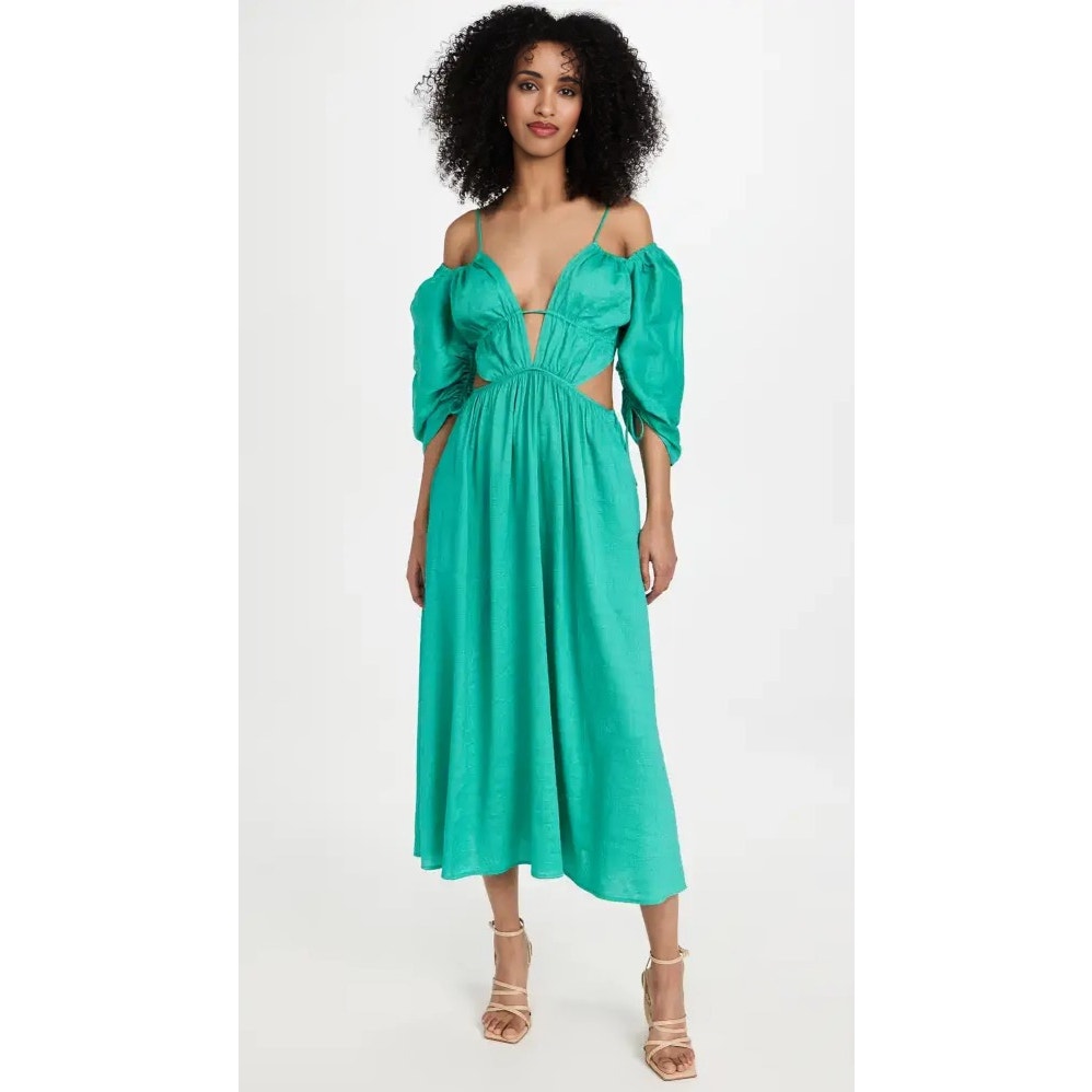 Cult Gaia Charlize Dress in Erba Medium 3/4 Sleeve Cutout Lined Pockets Party