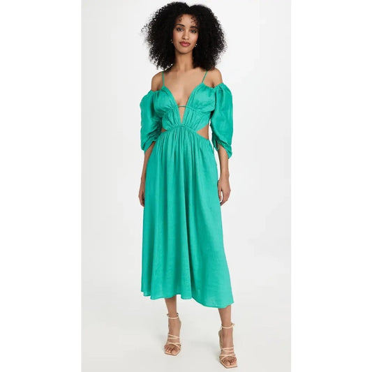 Cult Gaia Charlize Dress in Erba Medium 3/4 Sleeve Cutout Lined Pockets Party