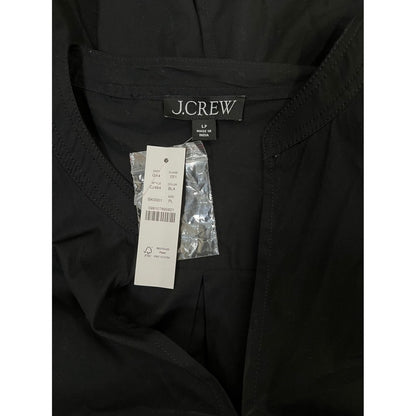 NEW NWT J.Crew Black V Neck Puff Sleeve Tiered Ruffle Casual Mini Dress Size PL