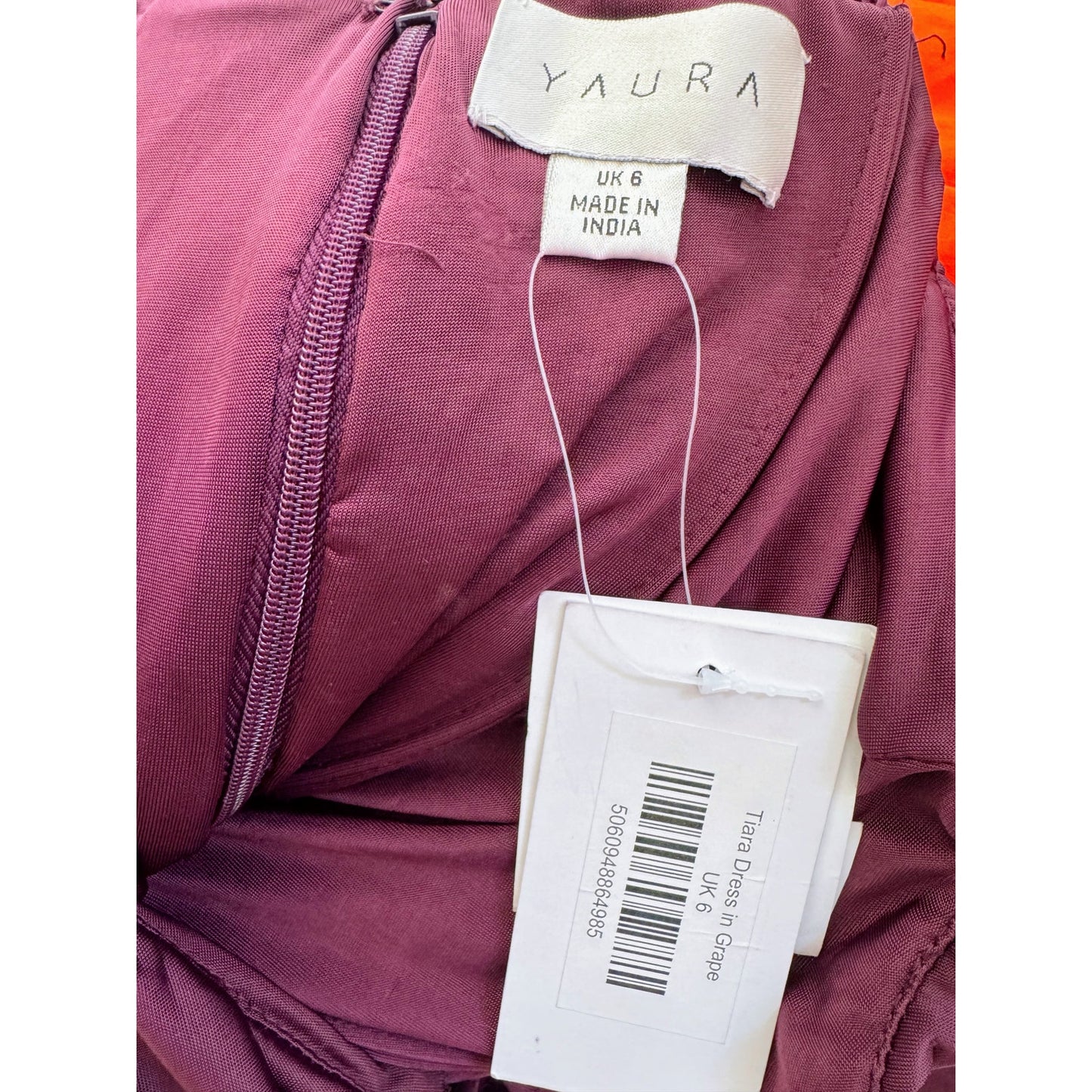 Yaura Tiara Dress Grape Maxi Off the Shoulder US XS
