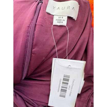 Yaura Tiara Dress Grape Maxi Off the Shoulder US XS