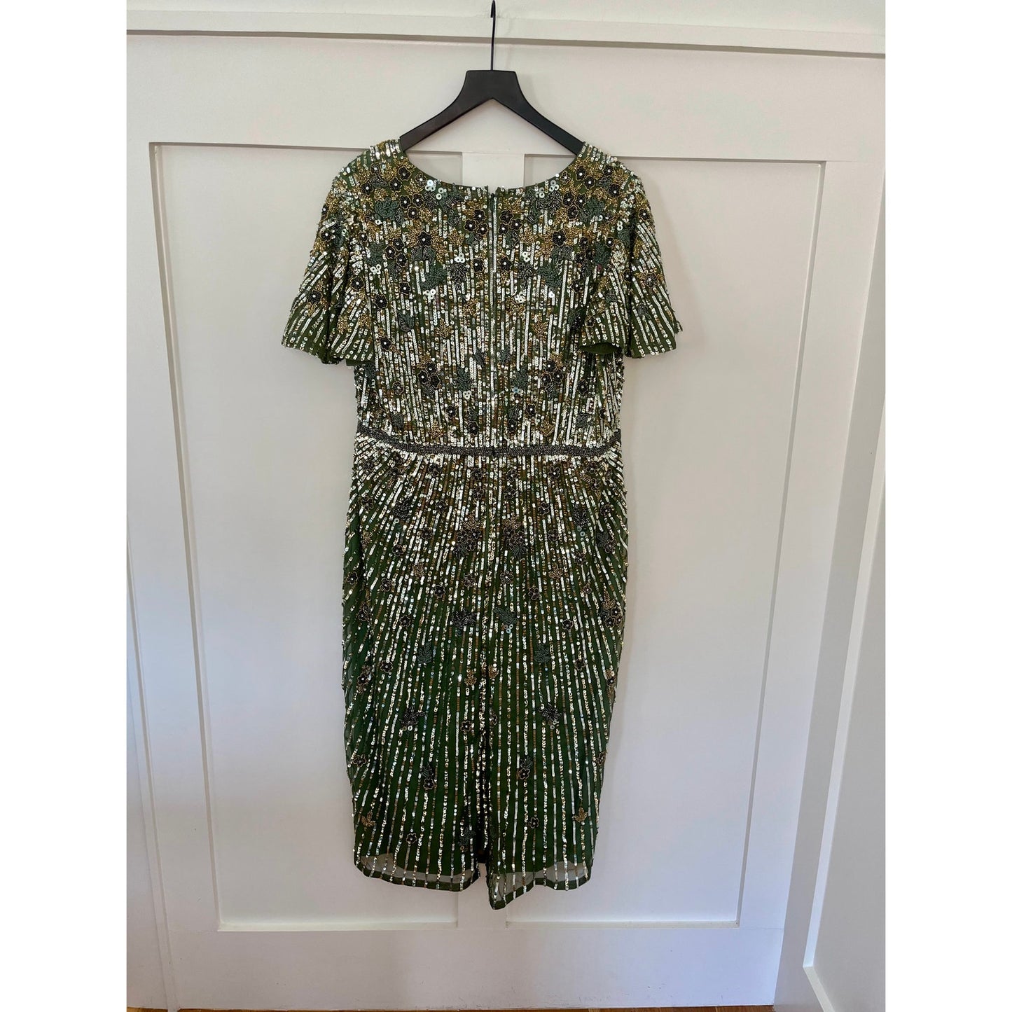 Mac Duggal Midi Dress in Sage Green STYLE 5582 Size 16