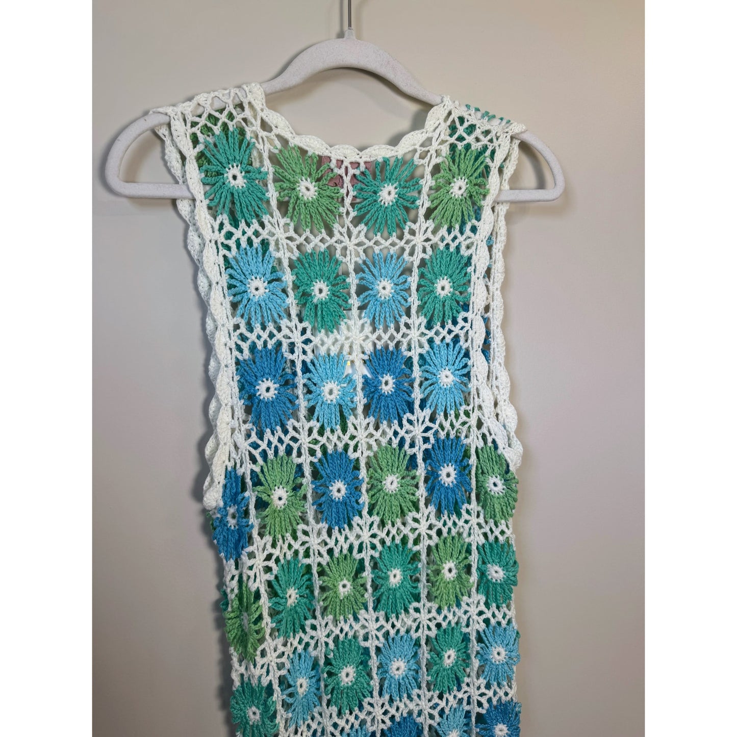 NEW NWT Show Me Your Mumu Vacay Crochet Coverup Maxi Blue Size XXL
