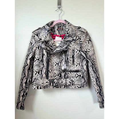 NEW NWT MOTHER Chopper Moto Jacket in Cold Blood Size Small
