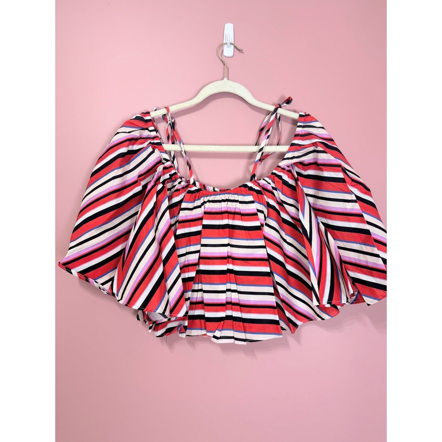 Nicholas Amalfi Stripe Frill Top Size 2/XS