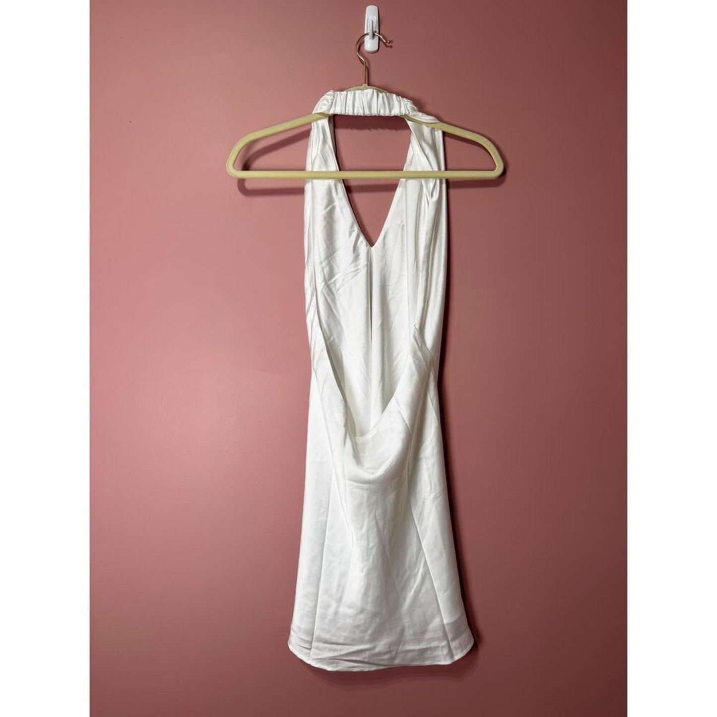 Show Me Your Mumu Jasmine‎ Halter Mini Dress XS White Satin