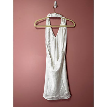 Show Me Your Mumu Jasmine‎ Halter Mini Dress XS White Satin