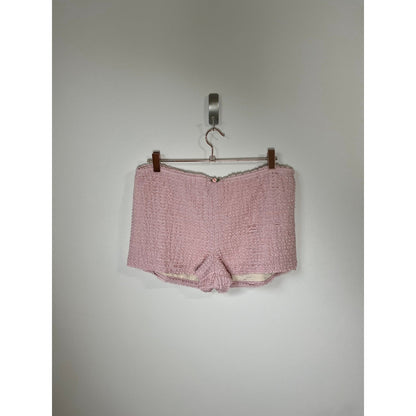 Show Me Your Mumu Nicki Tube Top & Niki Shorts Set Pink Textured L