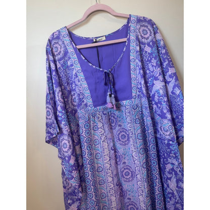 Spell Sannah Gown Lavender Purple Boho Maxi Kaftan Dress L