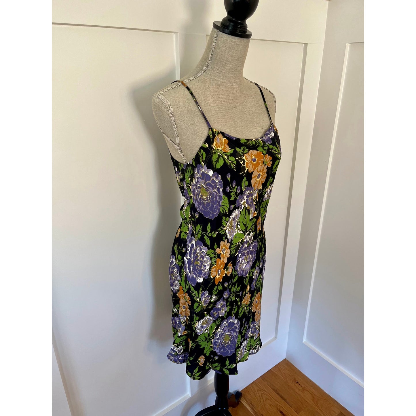 Farm Rio Capri Floral Sleeveless Dress Black Size Medium