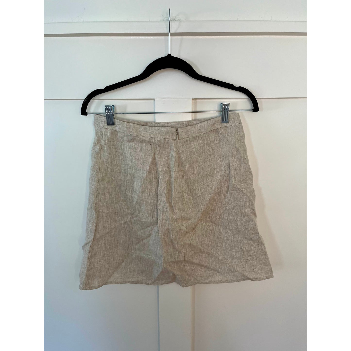 NEW Reformation Linen Khaki Mini Skirt Size 6