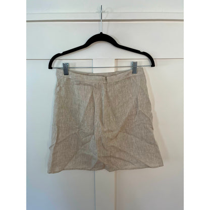 NEW Reformation Linen Khaki Mini Skirt Size 6