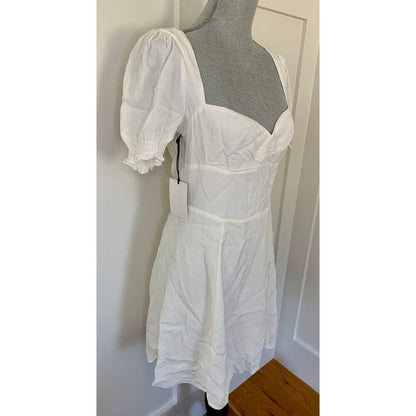 Sunday Best Tinsley Mini Dress in Light Birch Size 8 Short Sleeve‎ Lined Party