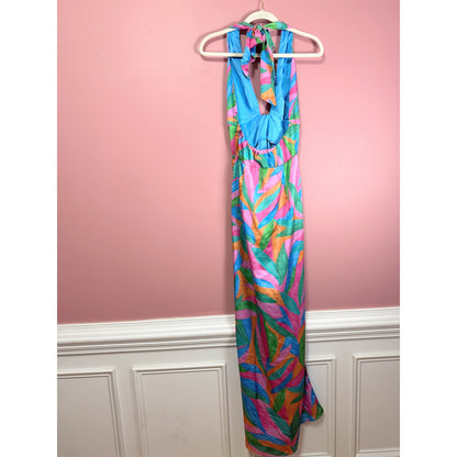 Show Me Your Mumu Adele Halter Maxi Dress in Guava Punch Size Small