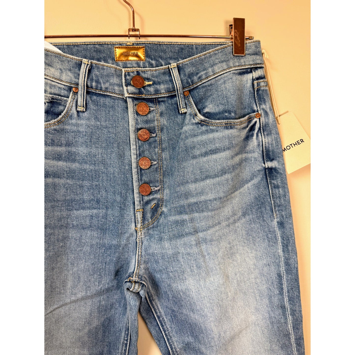 NEW NWT MOTHER Pixie Dazzler Ankle Fray Jeans in Ivy League Size 29