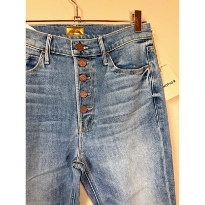 NEW NWT MOTHER Pixie Dazzler Ankle Fray Jeans in Ivy League Size 29