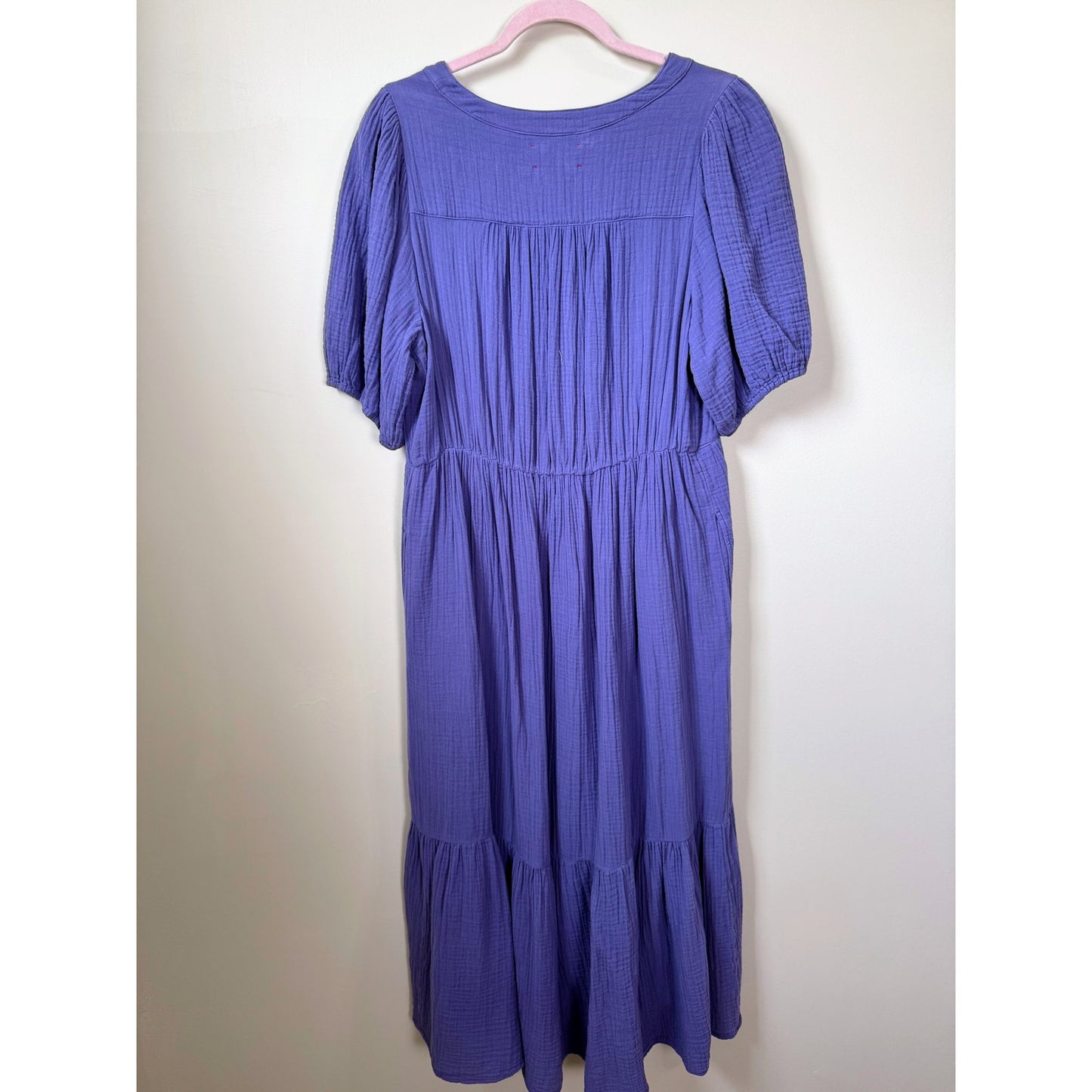 NEW NWT Xirena Lennox Gauze Midi Dress Skipper Blue Size Medium