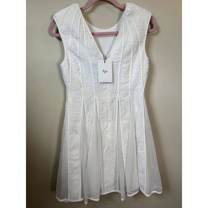 NEW NWT Aje. Soleil Lace Mini Dress White US Size 4