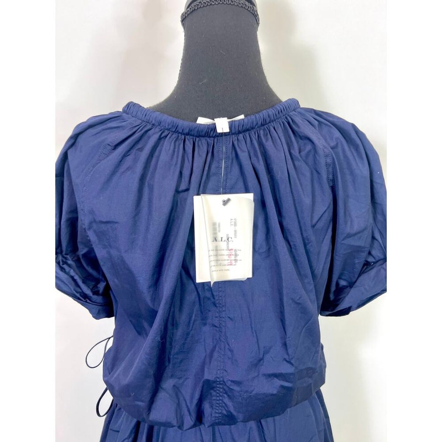 A.L.C. Odin Dress‎ in Maritime Navy Blue Size 4 Poplin Midi Asymmetric Cotton
