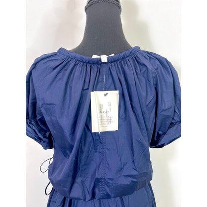 A.L.C. Odin Dress‎ in Maritime Navy Blue Size 4 Poplin Midi Asymmetric Cotton
