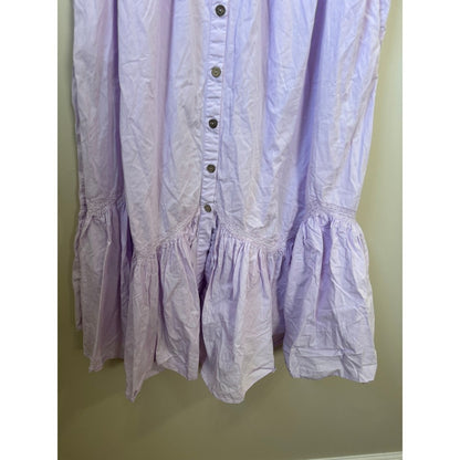 Free People Free-Est Lavender Crochet Lace Button Front Midi Dress Lilac XS