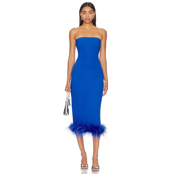 Amanda Uprichard X Revolve Simpson Dress in Cobalt Size Small