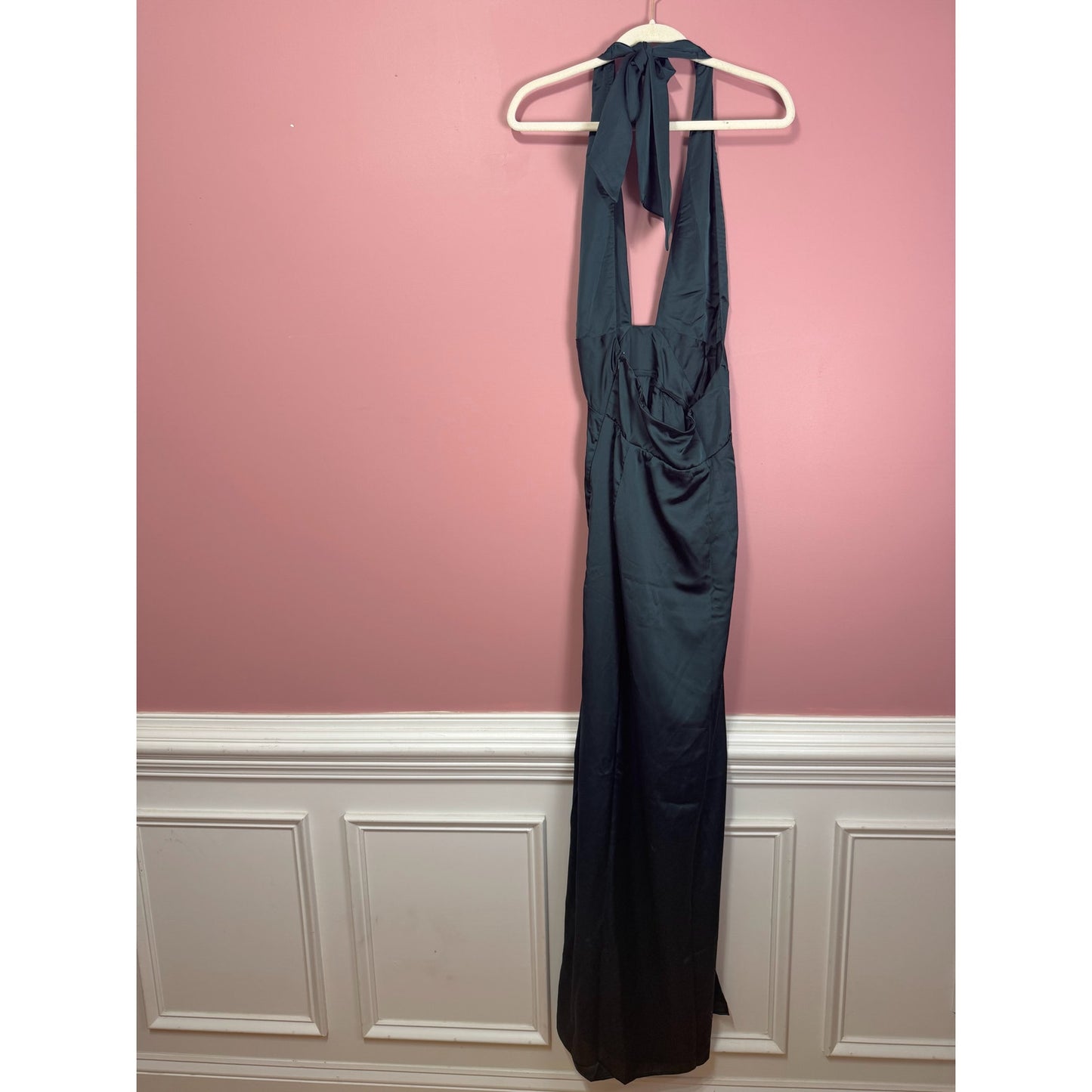 Show Me Your Mumu Adele Halter Maxi Dress in Dark Green Size Medium