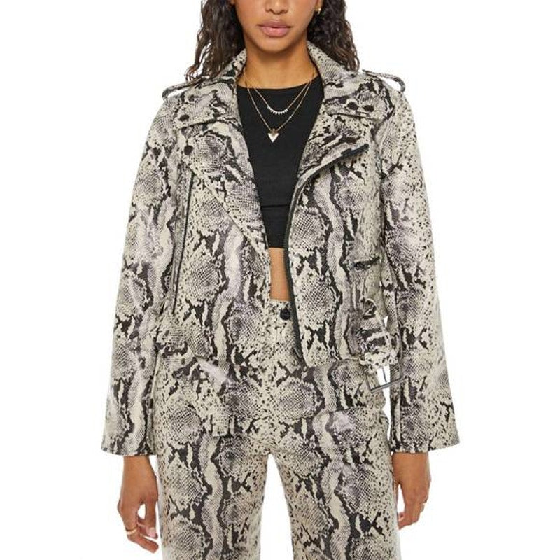 NEW NWT MOTHER Chopper Moto Jacket in Cold Blood Size Small