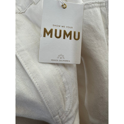 Show Me Your Mumu 90's Straight Jeans in Sea Salt White Size 29