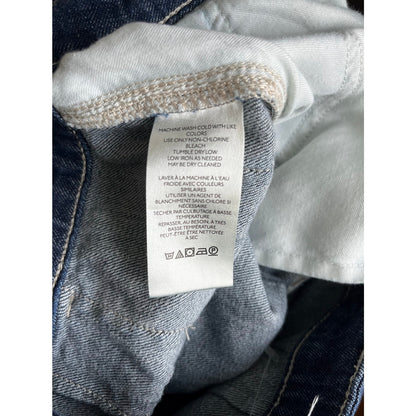 NEW Pilcro Anthropologie Seamed Sport Low-Rise  Cargo Jeans Blue Size 27 Tall