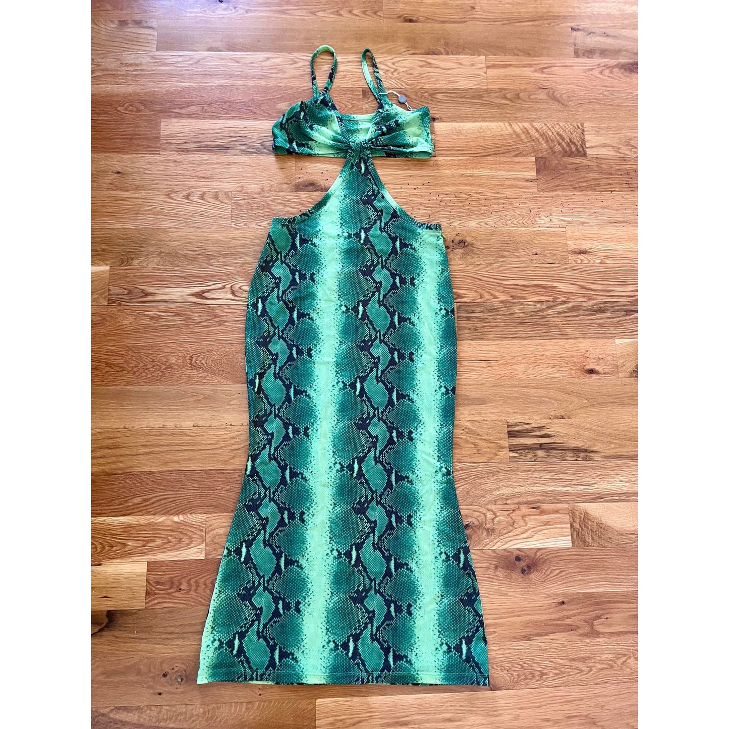 Cult Gaia Bratz Kumi Maxi Dress Ombre Snakeskin Size L