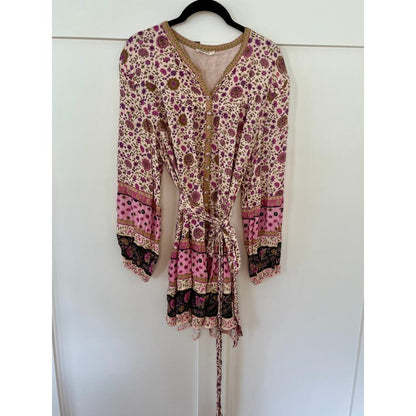NEW Spell & The‎ Gypsy Collective Lady Untamed Tunic Mini Dress Pink Floral
