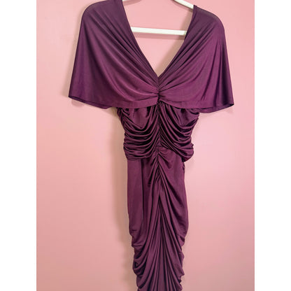 Yaura Tiara Dress Grape Maxi Off the Shoulder US XS