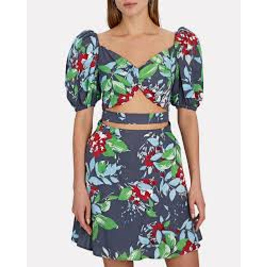 Autumn Adeigbo Alyssa Dress Blue Floral Size 6