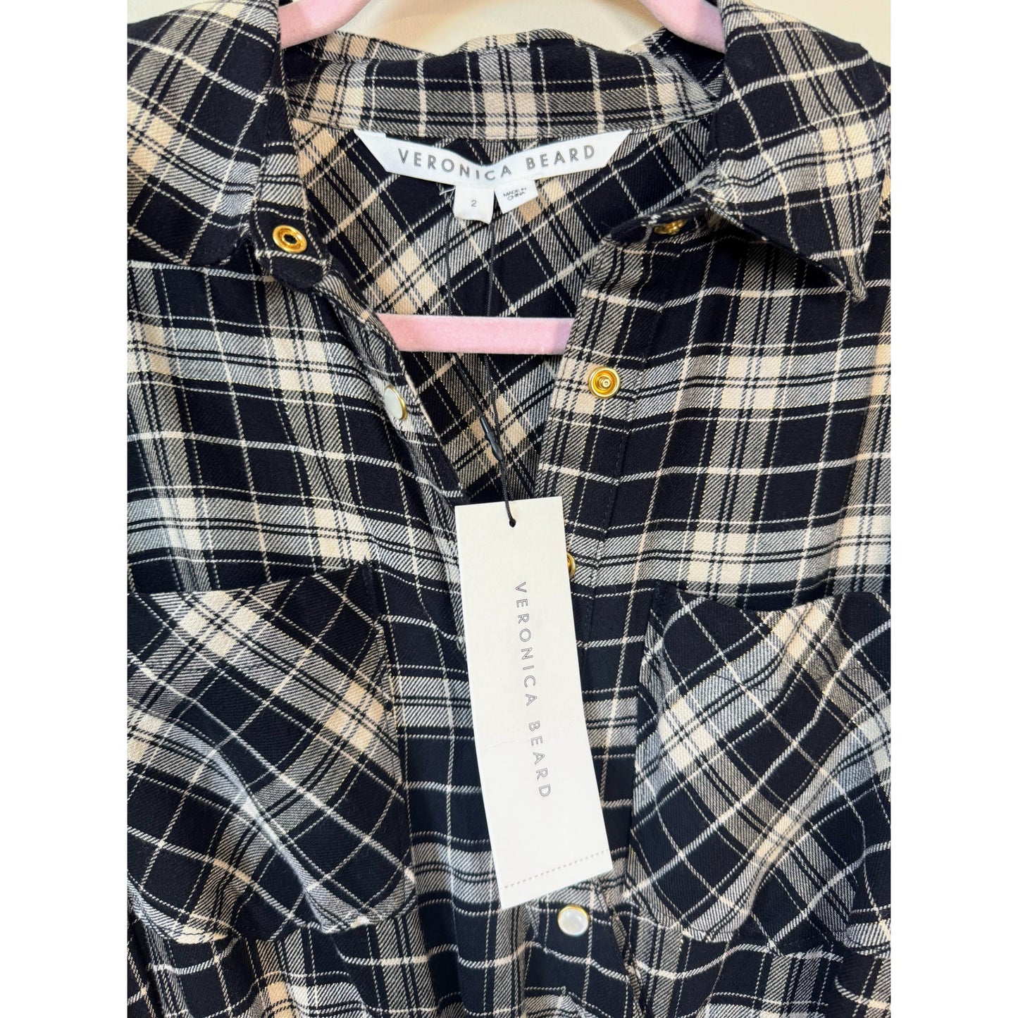 NEW NWT Veronica Beard Sierra Flannel Midi Dress Size 2