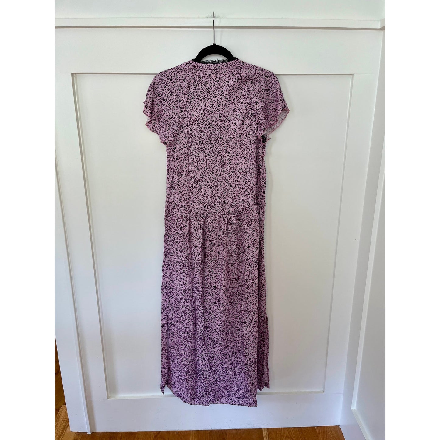 NEW NWT Zadig & Voltaire Ruskie Goa Maxi Dress with Flutter Sleeves Blossom Size Medium
