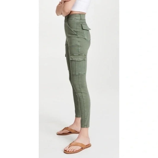 SPANX Women Green Cargo Skinny Pants Size S P