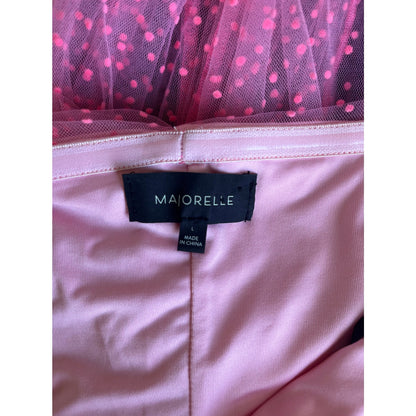NEW Majorelle Brady Strapless Pink Dot Strapless Midi Dress Size Large