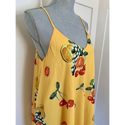 Show Me Your Mumu Citrus Mini Dress in Yellow Medium‎ Graphic Print Sleeveless