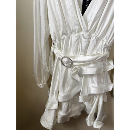 NEW NWT Elliatt Clementine Mini Dress White Long Sleeve Size Medium