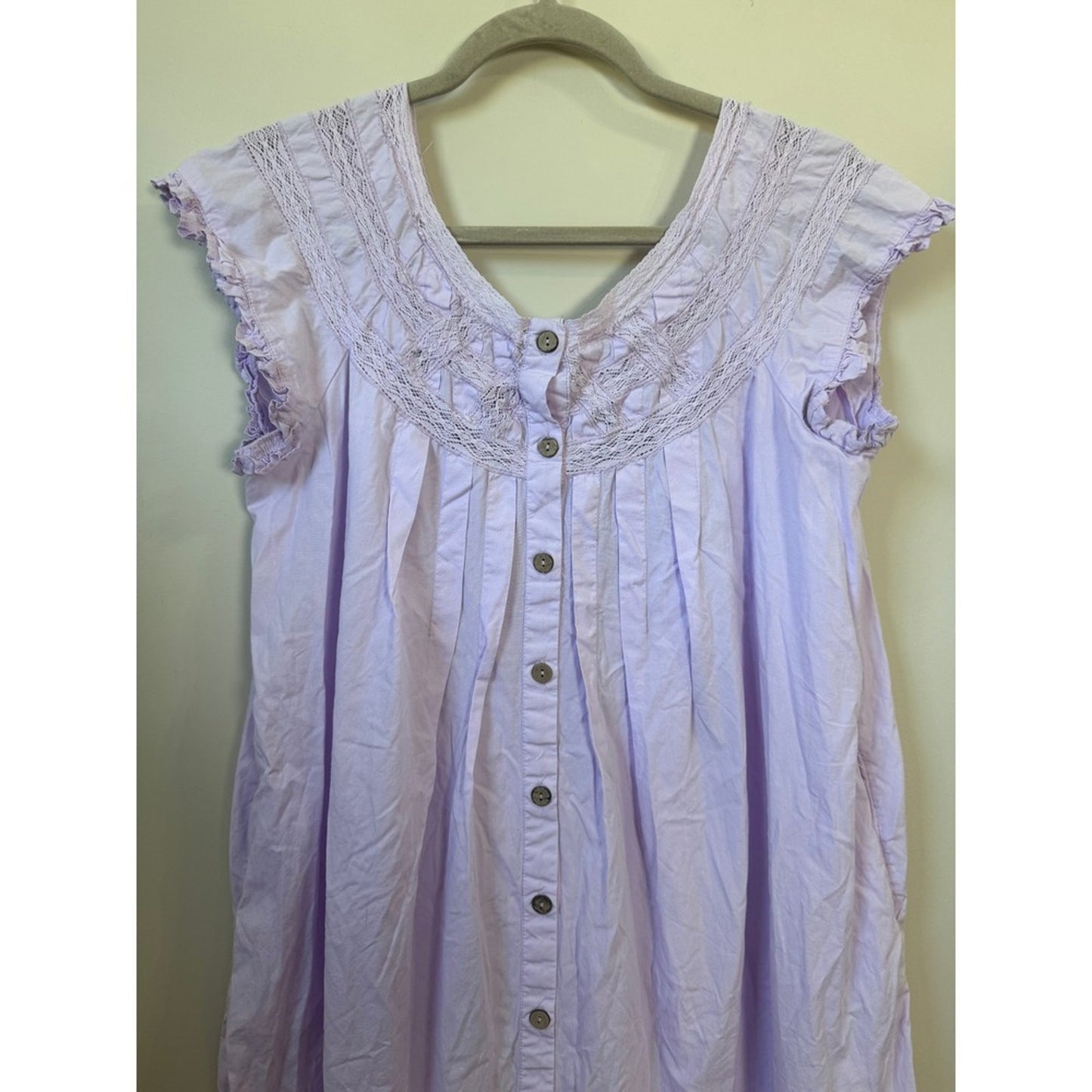 Free People Free-Est Lavender Crochet Lace Button Front Midi Dress Lilac XS