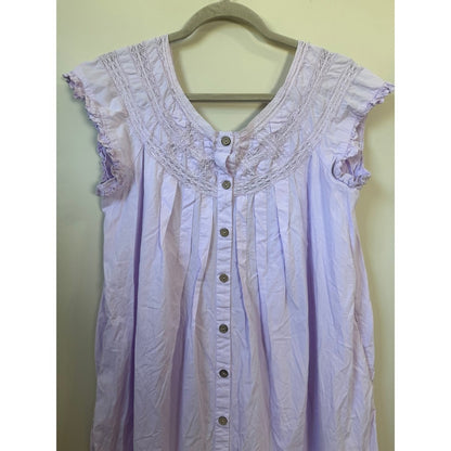 Free People Free-Est Lavender Crochet Lace Button Front Midi Dress Lilac XS