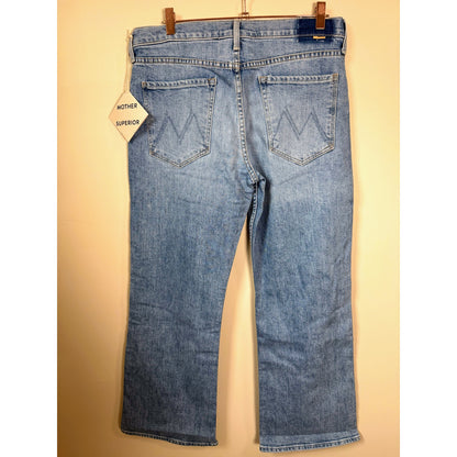 NEW NWT MOTHER Bookie Flood Jeans in Puzzled Size 30