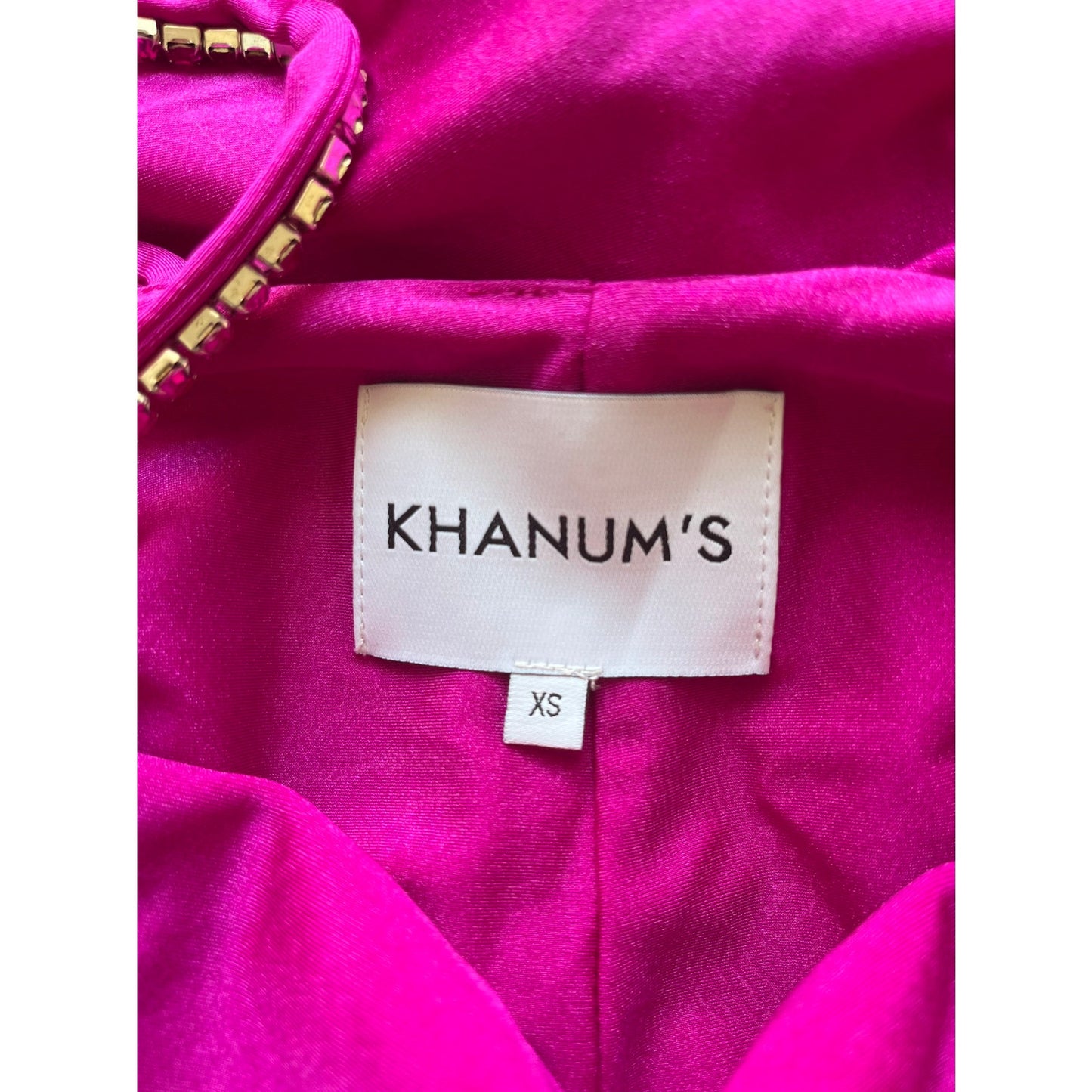 Khanums Sash Mini Dress in Barbie Pink Size XS