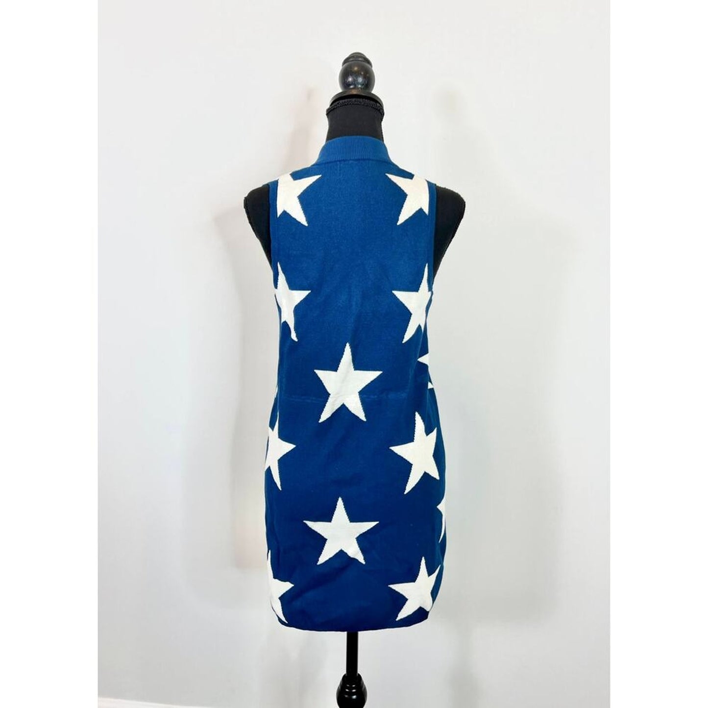 Show Me Your Mumu Zoe Zip Navy Stars Knit Mini‎ Dress XS