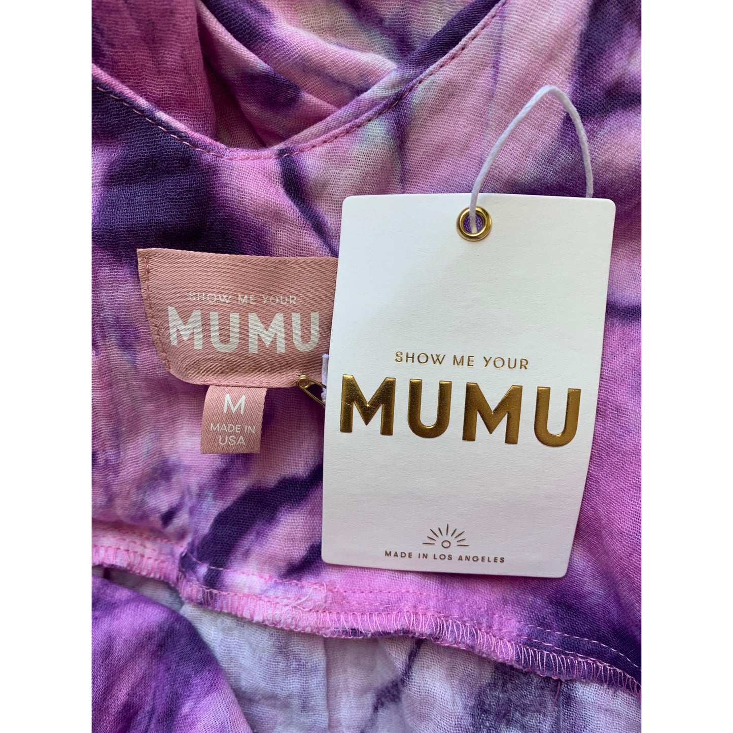 Show Me Your Mumu Weekend Mini Dress Purple Tie Dye Medium Pullover Sleeveless